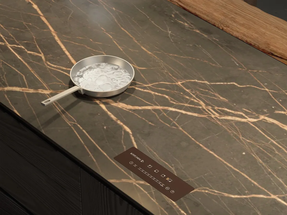 NOIR WOOD KITCHEN ISLAND